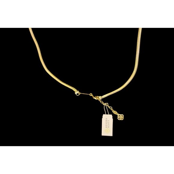 Kendra Scott Gold Tone Starla Y Necklace 21" Long With Bag NWT - Picture 11 of 11